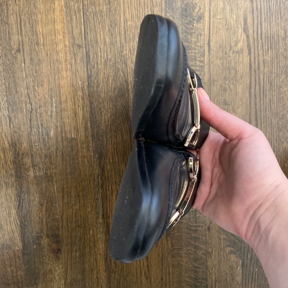 Zara Soft Flat Leather Loafers Womens Black Shoes Size 42 - Picture 4 of 7